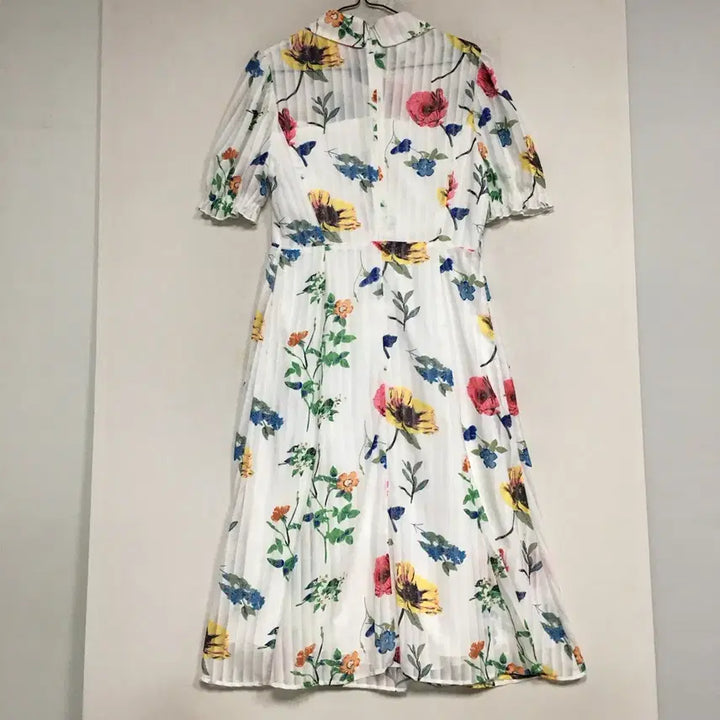 [BUNJANG] Satin Floral Flare Midi Dress / SATIN 샤틴 플라워 플레어 원피스 66