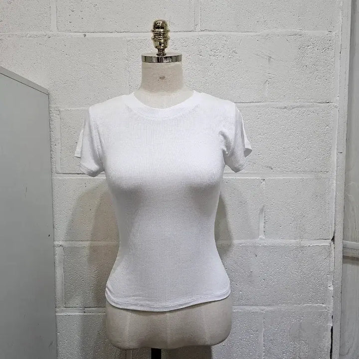 [SOLD OUT] 골지 라운드 반팔- 화이트