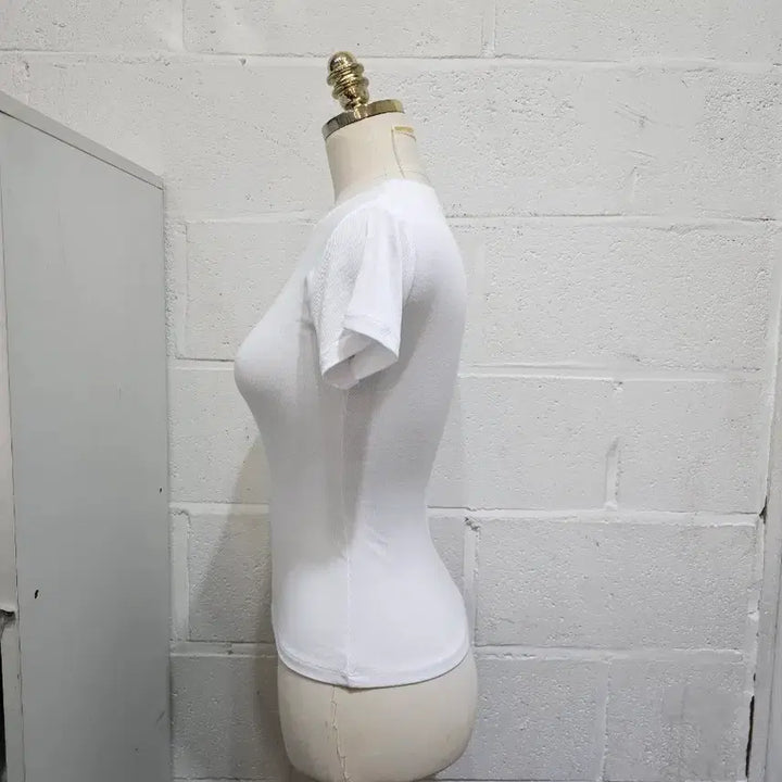 [SOLD OUT] 골지 라운드 반팔- 화이트