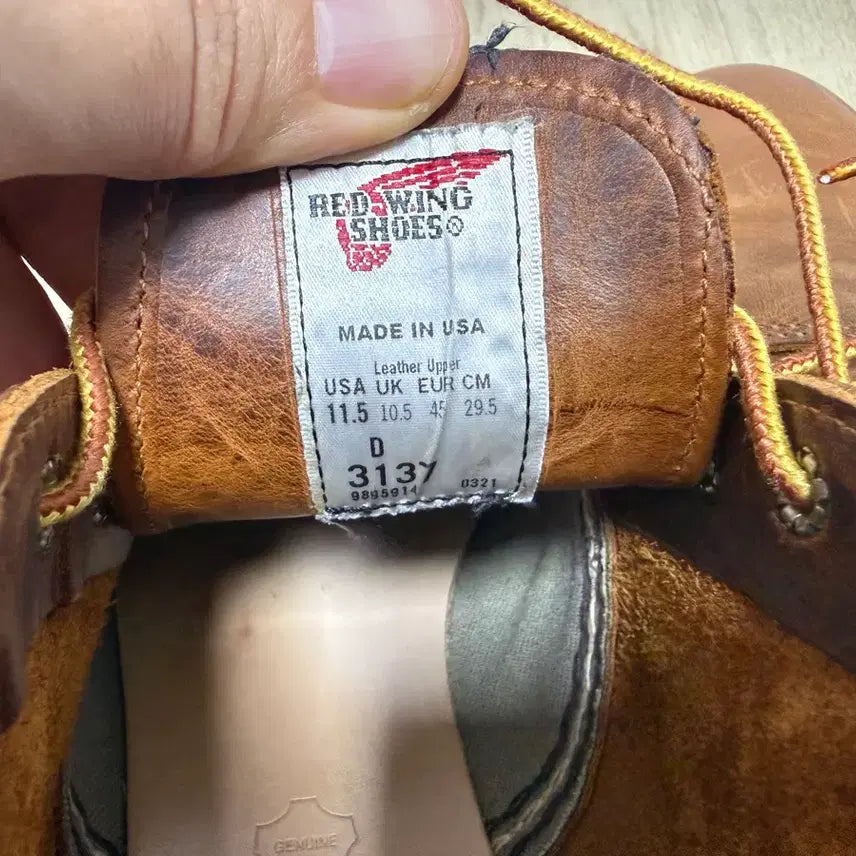 [BUNJANG] Red Wing 3137 11.5D Boots / 레드윙 3137 11.5D사이즈