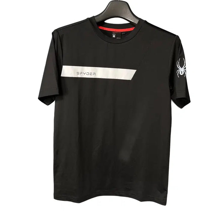 [SOLD OUT] L 스파이더 로고 블랙 트레이닝 반팔티
