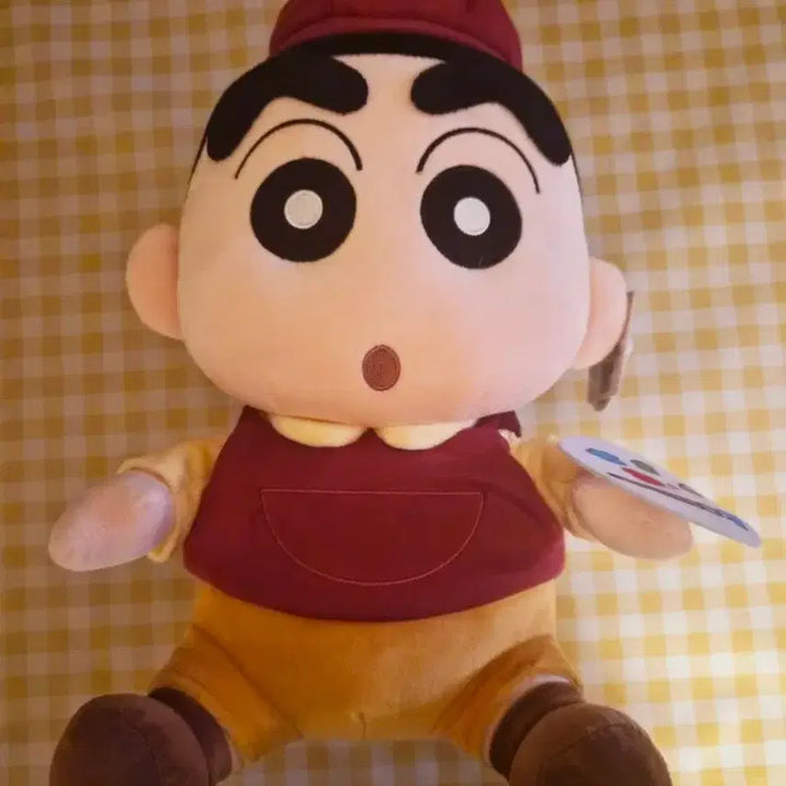 [BUNJANG] Crayon Shin-chan Painter Felt Doll 37cm Figure / [화가짱구]짱구는 못말려 펠트 인형 37cm인형(새상품)