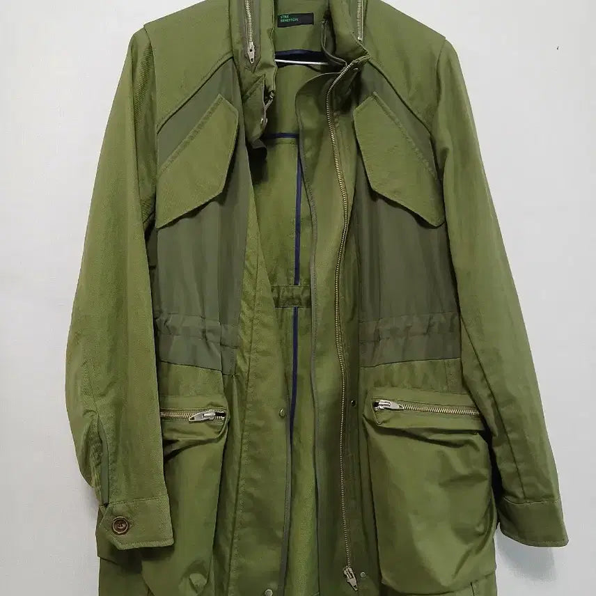 [BUNJANG] Benetton Khaki Field Jacket / 베네통 카키색 야상 점퍼