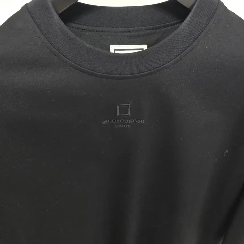 [BUNJANG] Wooyoungmi Logo Cotton Oversized T-shirt (Black) / 25ss 우영미 로고 코튼 오버핏 반팔 티셔츠 50사이즈 블랙