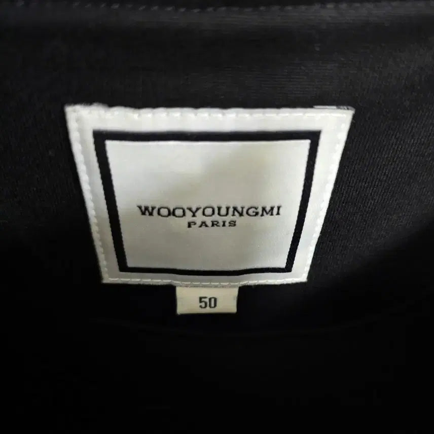 [BUNJANG] Wooyoungmi Logo Cotton Oversized T-shirt (Black) / 25ss 우영미 로고 코튼 오버핏 반팔 티셔츠 50사이즈 블랙