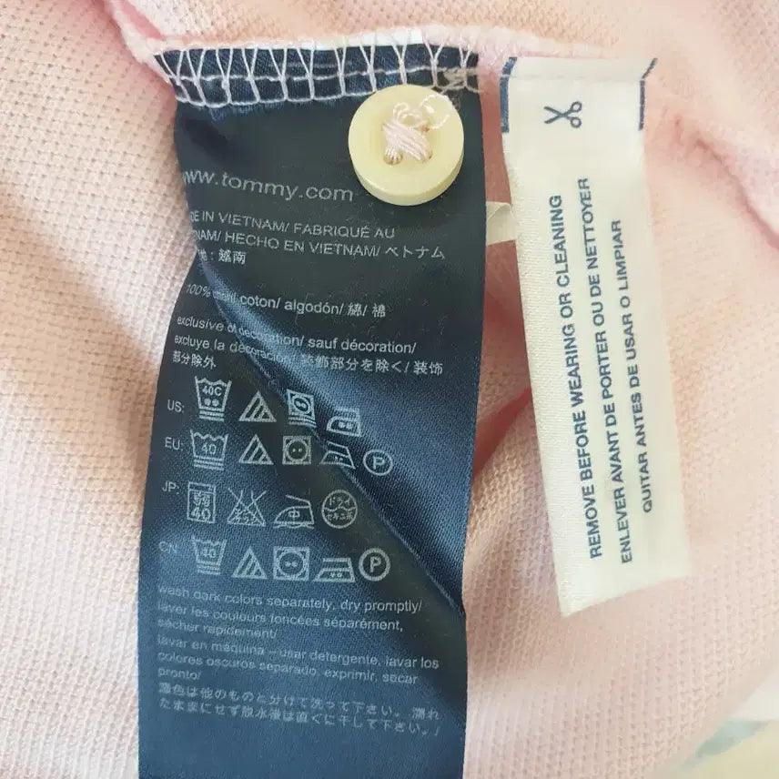 [SOLD OUT] [여성] 타미힐피거 핑크색 반팔 폴로티셔츠