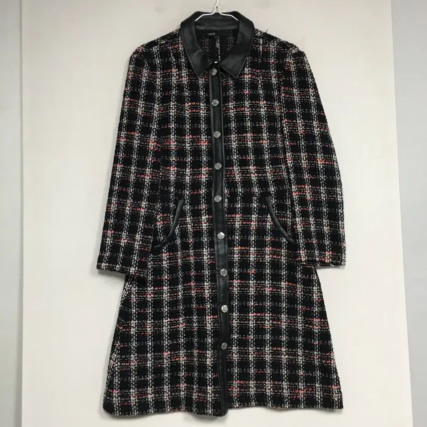 [BUNJANG] MAJE Tweed Dress with Leather Detail / MAJE 마쥬 레더라인 트위드 원피스 40