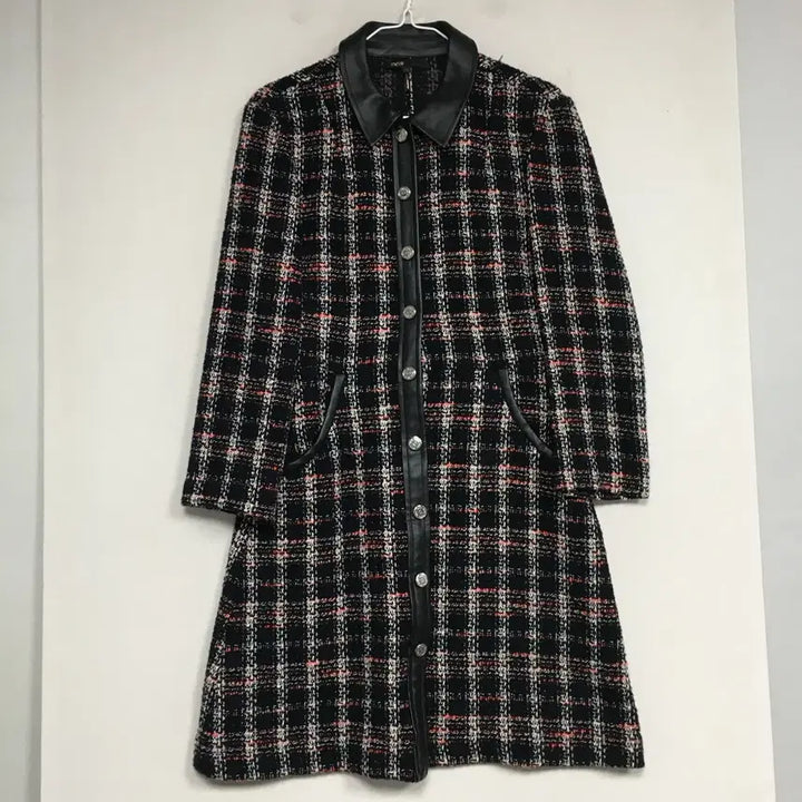 [BUNJANG] MAJE Tweed Dress with Leather Detail / MAJE 마쥬 레더라인 트위드 원피스 40