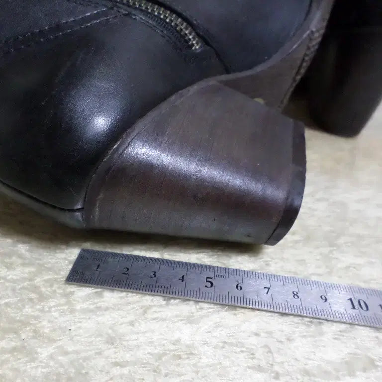 [BUNJANG] Steve Madden Western Boots - Black - Used / 후루룩구제 250 스티브매든 웨스턴 부츠 워커 굽7 블랙 중고 신발