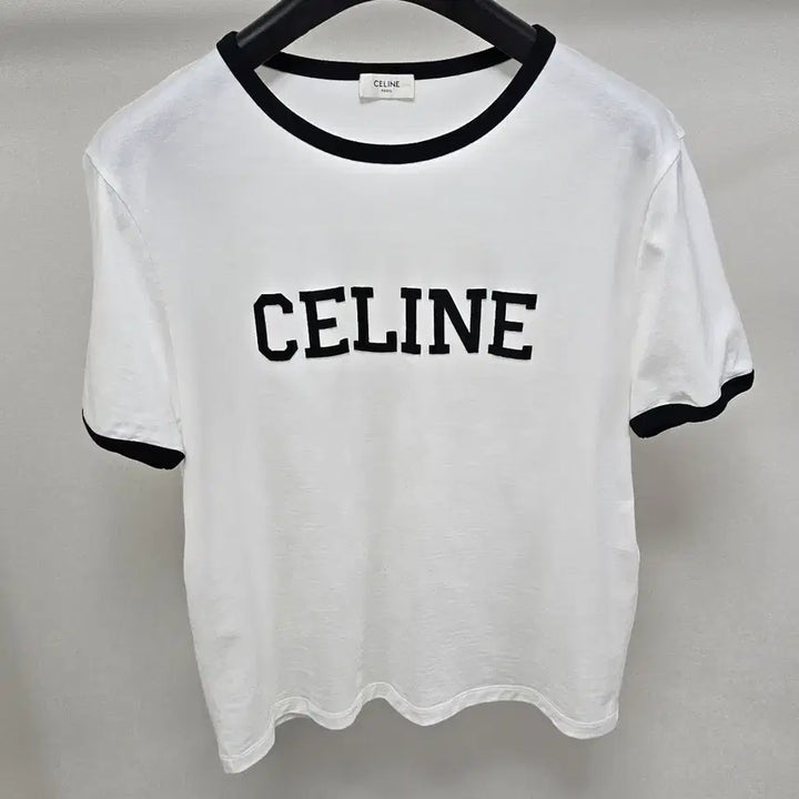 [BUNJANG] Celine Logo Ringer T-Shirt (L) / 셀린느 로고 링거 반팔 티셔츠 L사이즈 100 판매