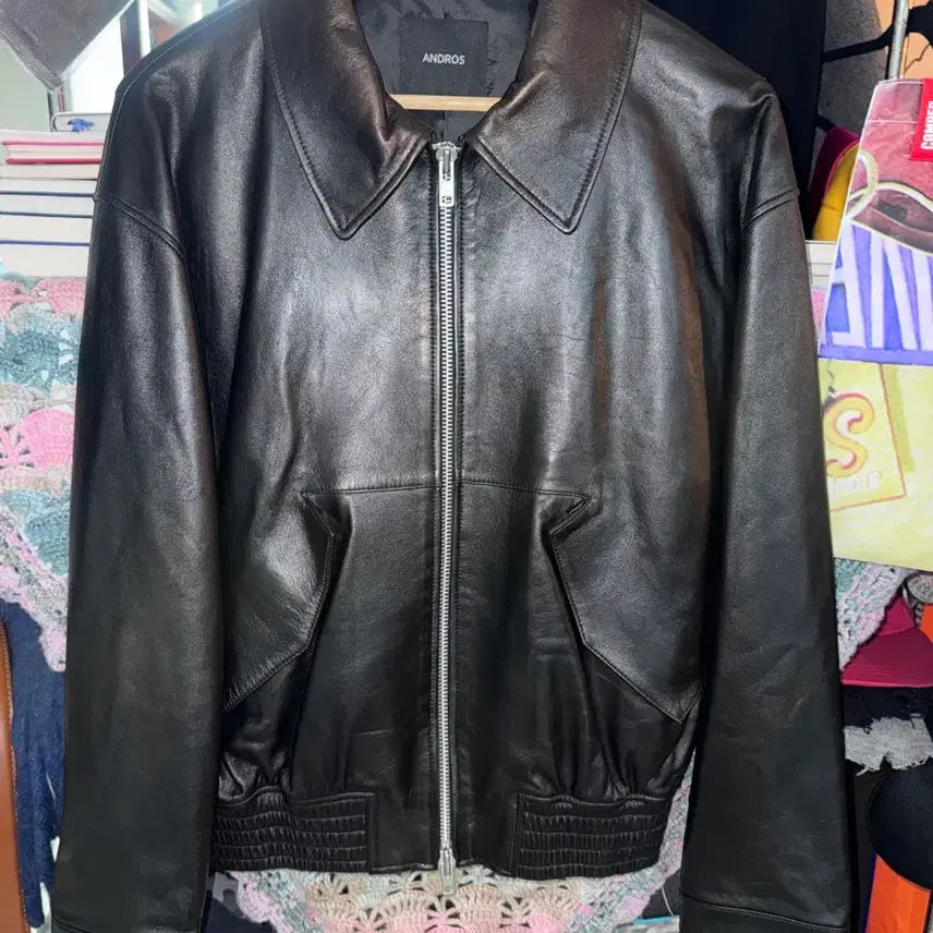 [BUNJANG] Andros Two-Way Leather Jacket / Andros 앤드로스 투웨이 레더자켓