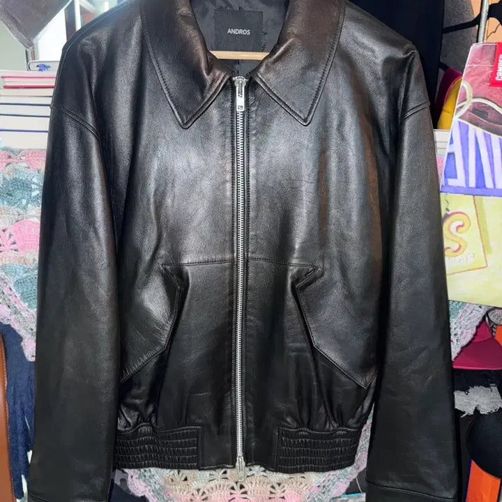 [BUNJANG] Andros Two-Way Leather Jacket / Andros 앤드로스 투웨이 레더자켓