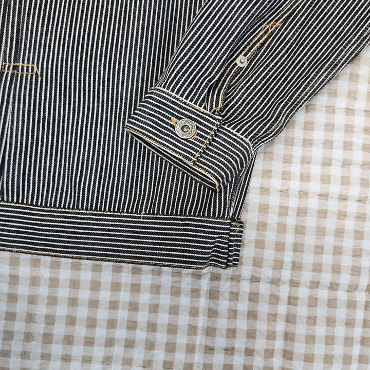 [BUNJANG] Prizmworks Stripe Slim Fit Jacket / 프리즘웍스 스트라이프 간절기 자켓 남자100
