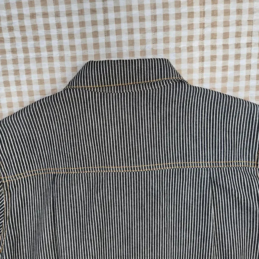 [BUNJANG] Prizmworks Stripe Slim Fit Jacket / 프리즘웍스 스트라이프 간절기 자켓 남자100