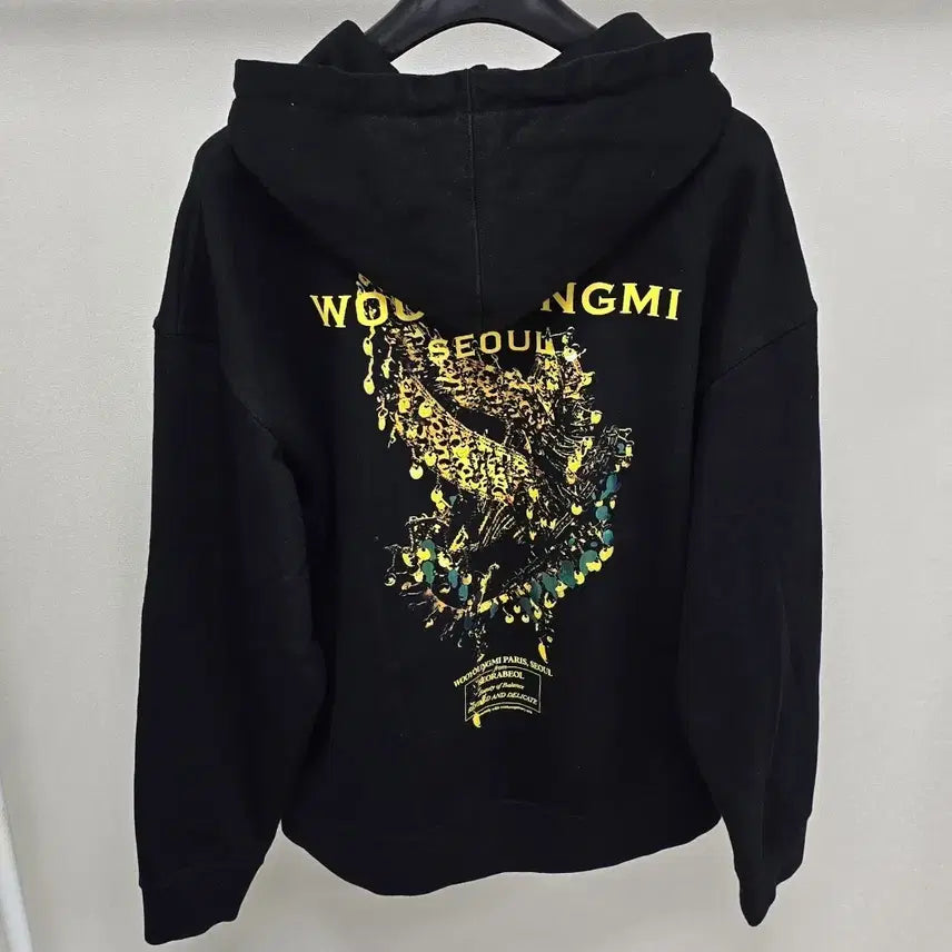 [BUNJANG] Wooyoungmi Crown Back Logo Hoodie Black / 우영미 크라운 백로고 후드 티셔츠 48사이즈 100 블랙 판매