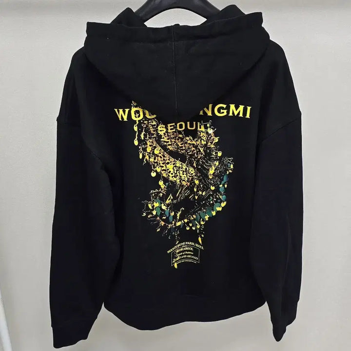 [BUNJANG] Wooyoungmi Crown Back Logo Hoodie Black / 우영미 크라운 백로고 후드 티셔츠 48사이즈 100 블랙 판매