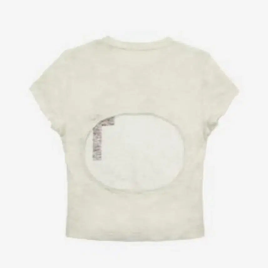 [BUNJANG] Bonne Women Graphic Open Back Slit Top Ivory / 본네 우먼 그래픽 오픈 백 슬릿 탑 아이보리