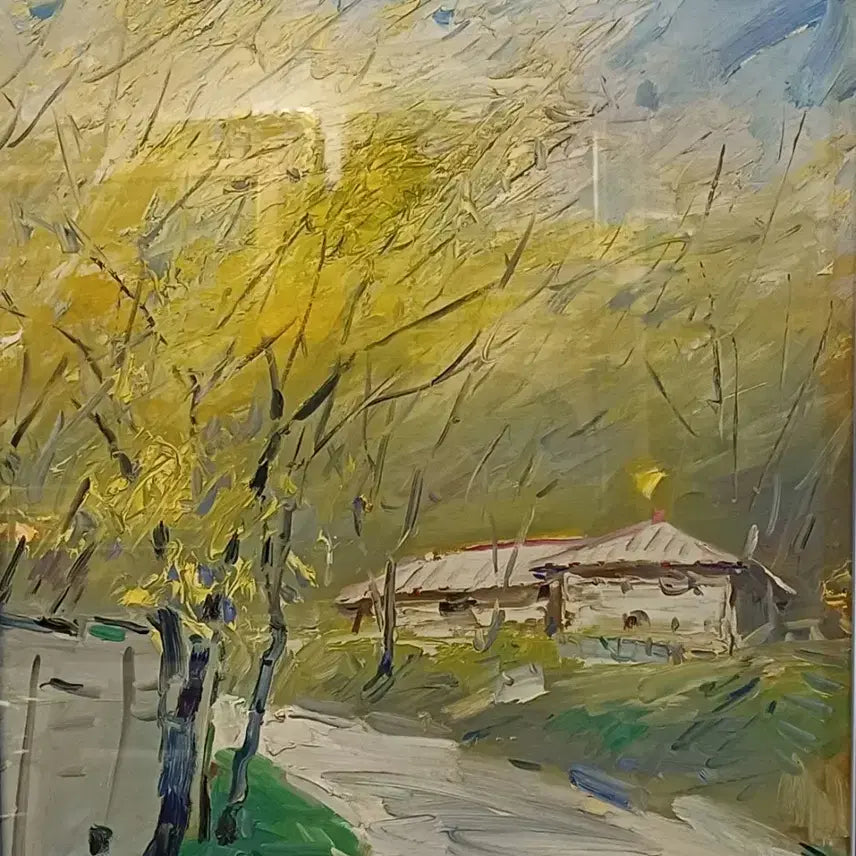 [BUNJANG] Jo Kyu-il Countryside Landscape Painting (P10) / 서양화 액자 조규일 화가의 시골풍경(P10)