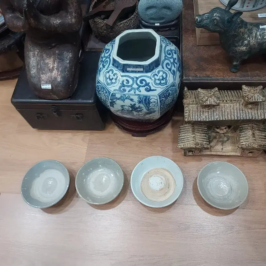 [BUNJANG] Antique Porcelain Bowls Set of 4 / 오래된 도자기 완 4개