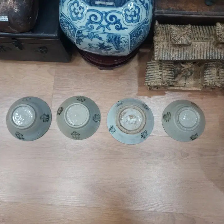 [BUNJANG] Antique Porcelain Bowls Set of 4 / 오래된 도자기 완 4개