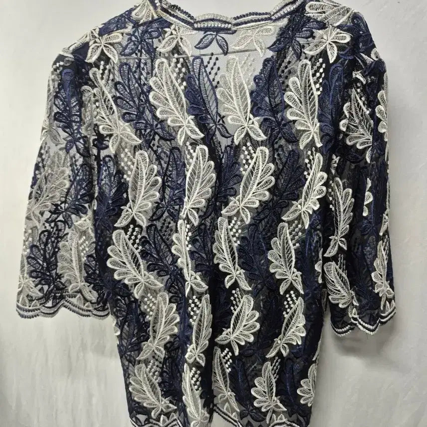 [BUNJANG] Vintage Lace Blouse for Women / 60대 여성 자수 레이스 블라우스90- 100
