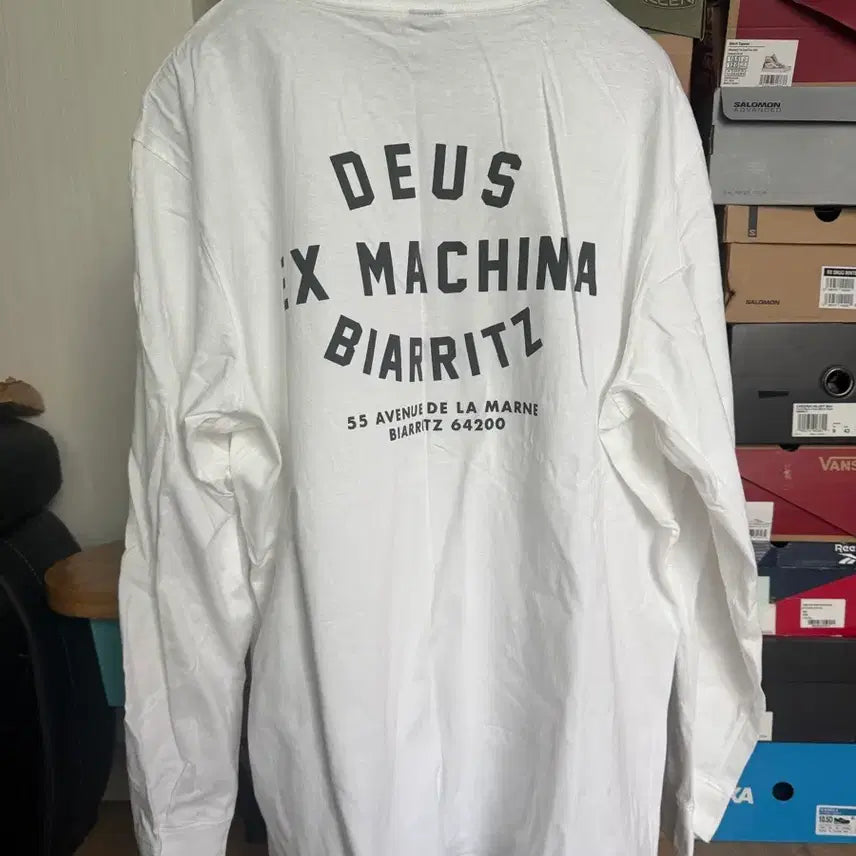 [BUNJANG] Deus Ex Machina Biarritz White Long Sleeve / [XXXL]데우스 엑스 마키나 비아리츠 화이트 롱슬리브