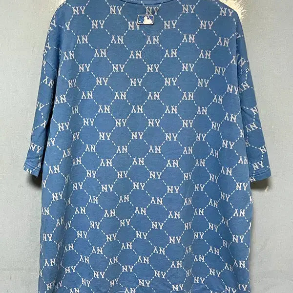 [BUNJANG] MLB New York Yankees Monogram T-Shirt / MLB 다이아 모노그램 남자 반팔티셔츠 뉴욕양키스 루즈핏 XXL 110