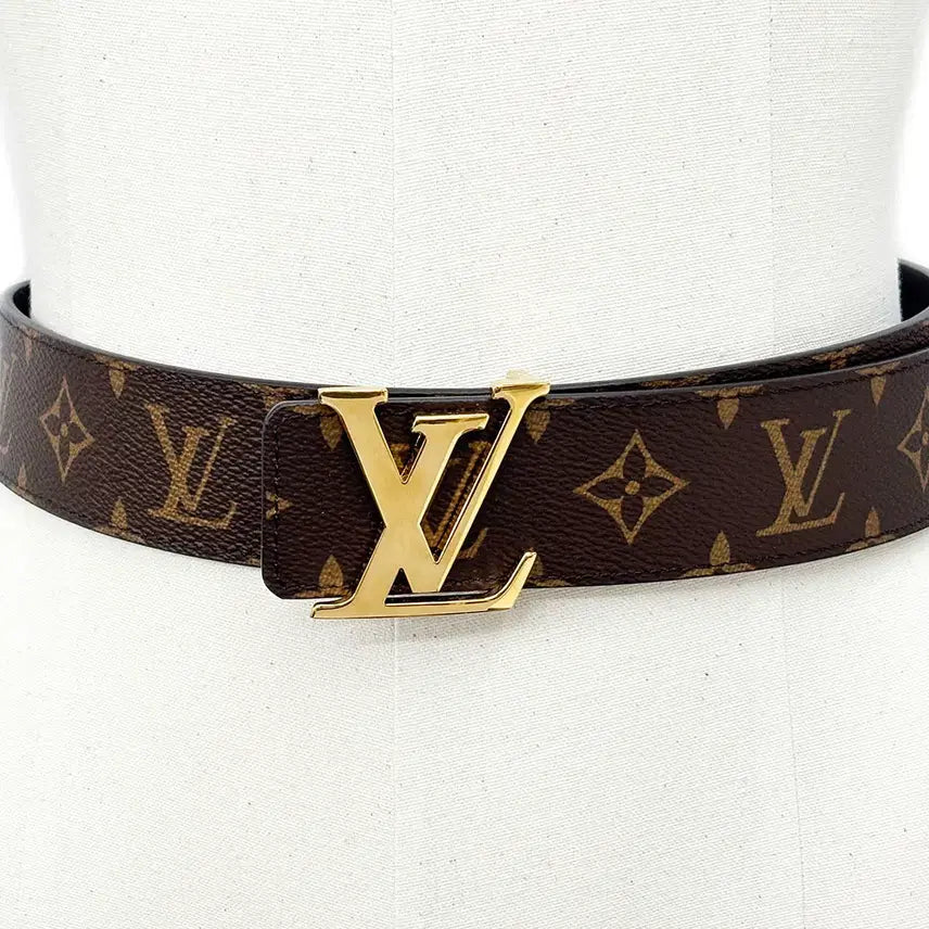 [BUNJANG] Louis Vuitton M0566U Reversible Belt / 루이비통 M0566U LV 금장 리버서블벨트 85 6TLVT20156