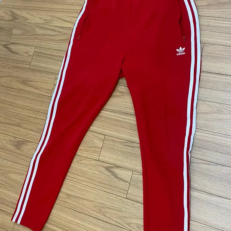 [BUNJANG] Adidas Three-Stripe Red Track Pants (L) / 아디다스 삼선 레드 트랙팬츠 L사이즈