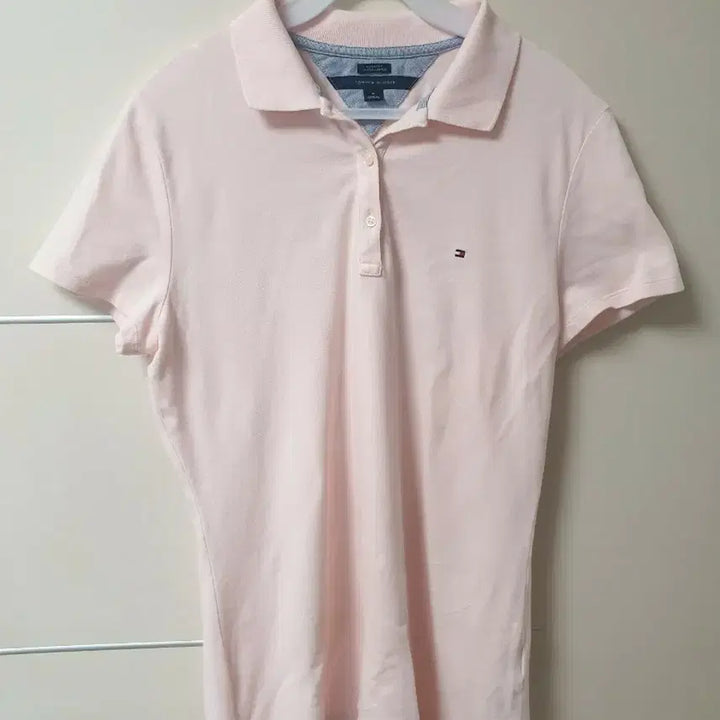 [BUNJANG] Tommy Hilfiger Slim Fit Polo Shirt / [여성] 타미힐피거 정품 핑크 반팔 슬림핏 폴로티셔츠 M