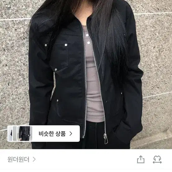 [BUNJANG] WonderWonder Reel Stud Point Cotton Jacket / 원더원더 레엘 스터드 포인트 코튼 자켓