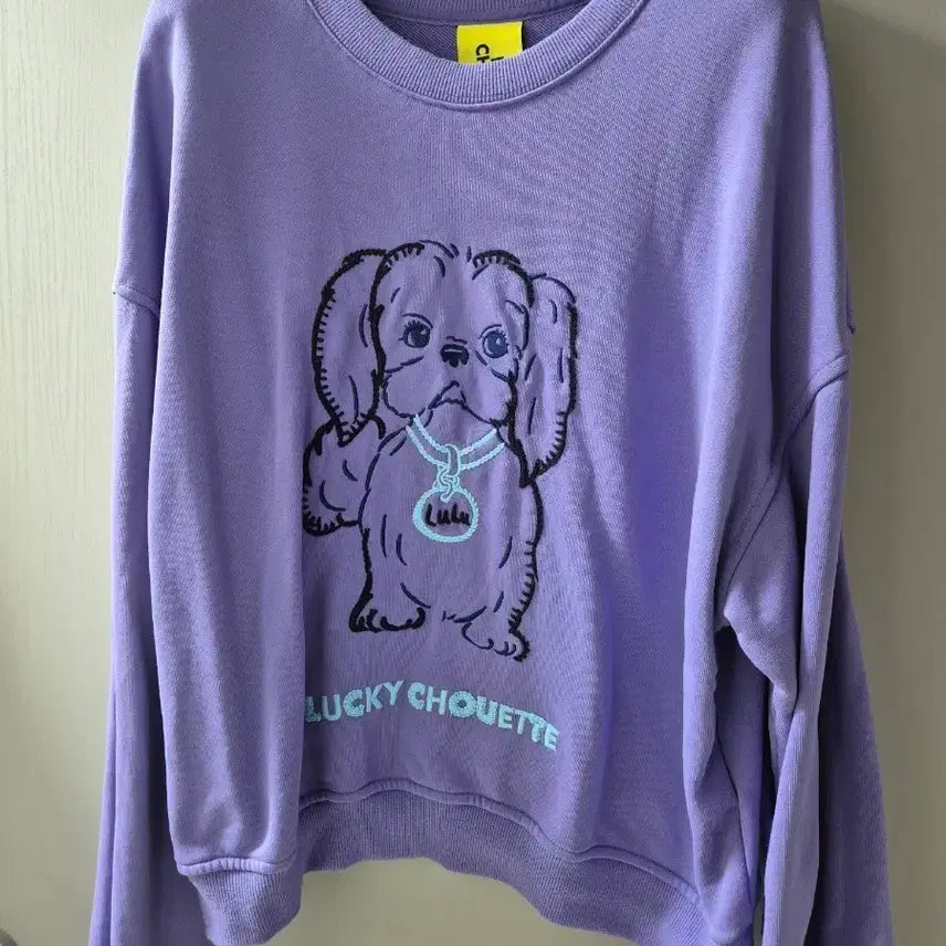 [BUNJANG] Lucky Chouette Dog Print T-shirt / 럭키슈에뜨 강아지 프린팅 티셔츠