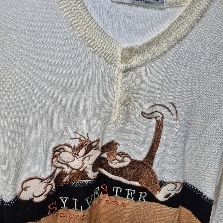 [BUNJANG] Sylvester Cat Knit Short Sleeve T-Shirt / 실베스터 고양이 니트 반팔 여러개 사이즈 다양 개당