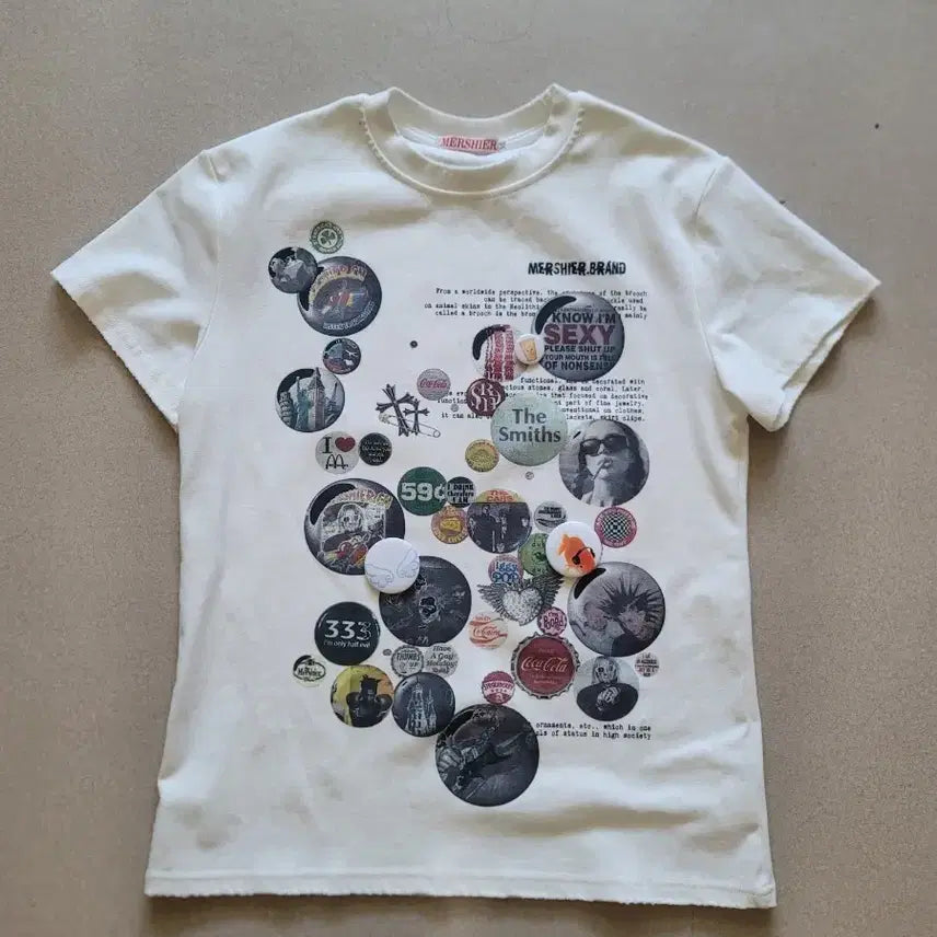 [BUNJANG] Asaki Frezaki Printed Short Sleeve T-shirt / 아사키프레자키 미진열 프린팅 반소매 티셔츠