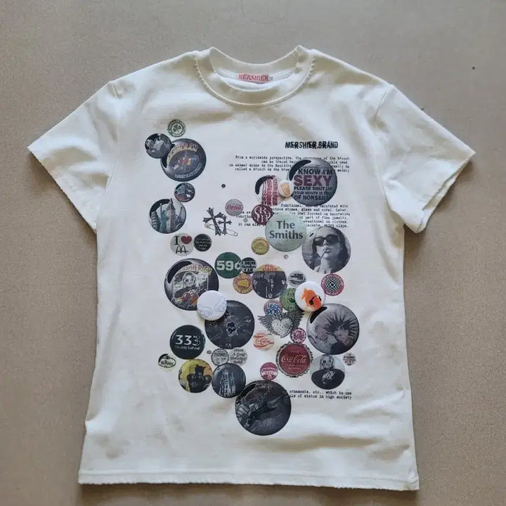 [BUNJANG] Asaki Frezaki Printed Short Sleeve T-shirt / 아사키프레자키 미진열 프린팅 반소매 티셔츠