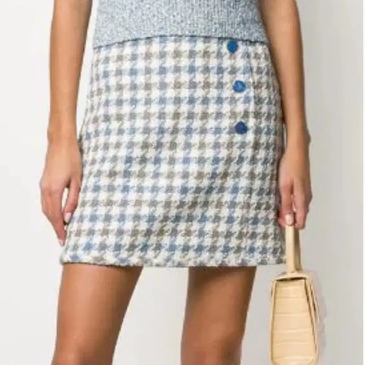 [BUNJANG] SANDRO Blue Check Tweed Skirt / SANDRO 산드로 블루 체크 트위드 스커트 26