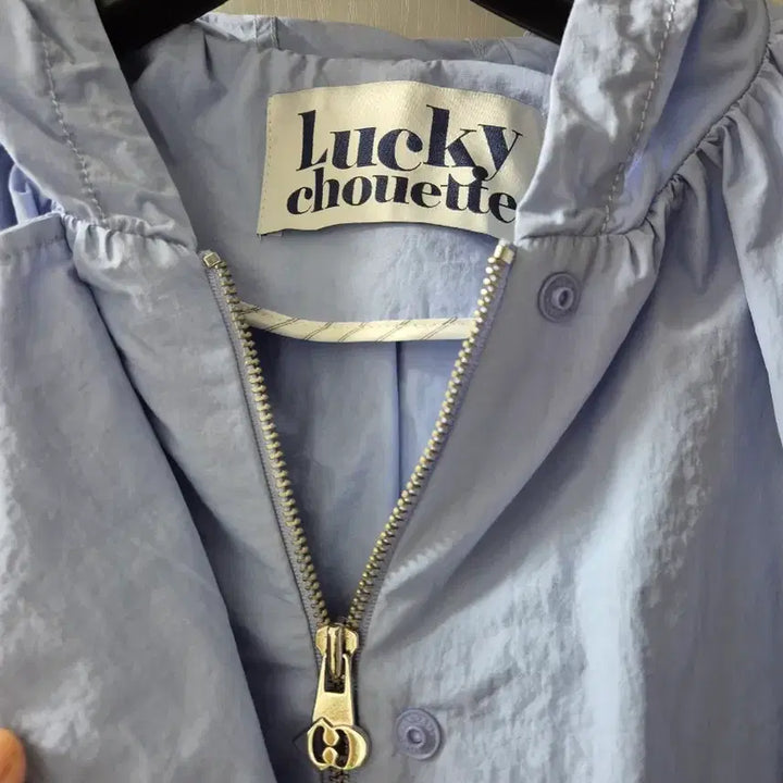 [BUNJANG] Lucky Chouette Blue Hooded Jumper / 럭키슈에뜨 블루 후드 점퍼