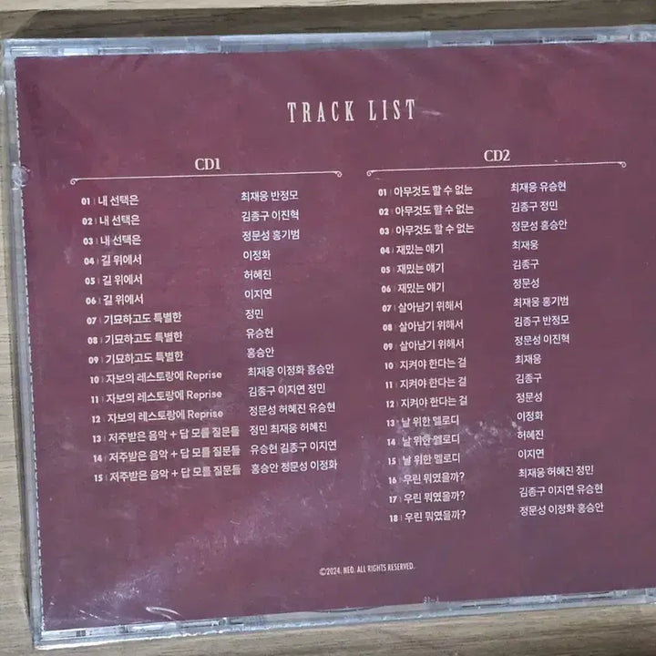 [BUNJANG] Gloomy Sunday 2024 OST CD / 뮤지컬 글루미선데이 2024 OST CD