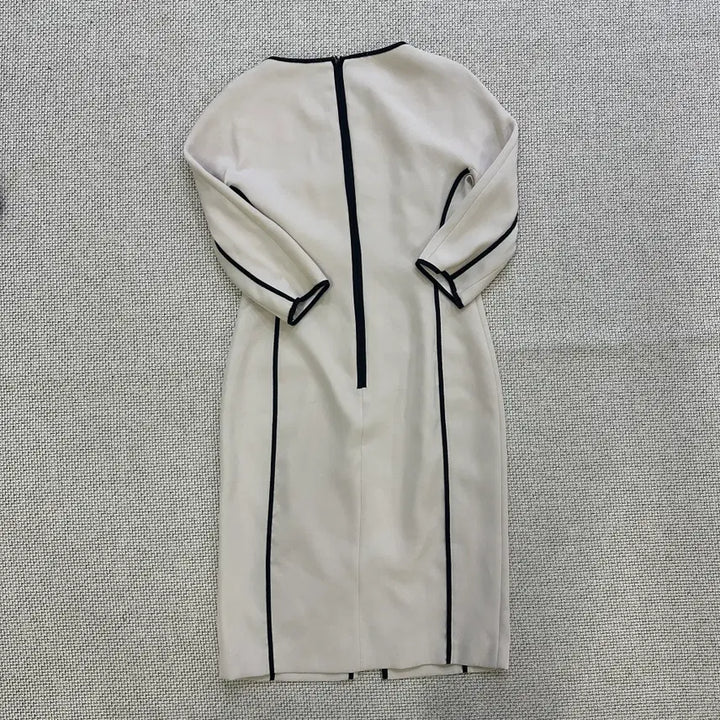 [BUNJANG] Missha Slim Fit Color Block Dress / 91-103-165 미샤 배색라인 슬림핏 원피스 0420D