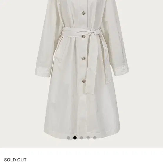[BUNJANG] Lovemeu Saint Trench Coat - Ivory / 러브미우 세인트렌치 아이보리
