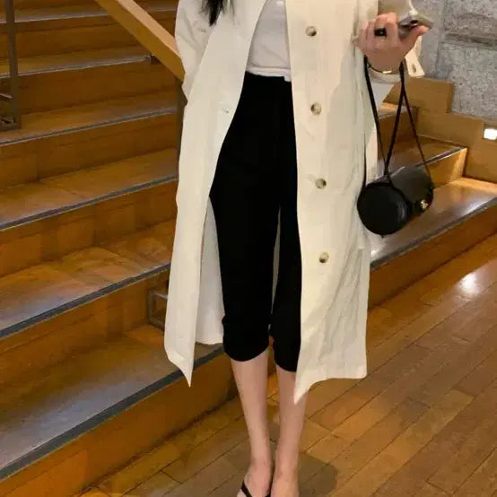 [BUNJANG] Lovemeu Saint Trench Coat - Ivory / 러브미우 세인트렌치 아이보리