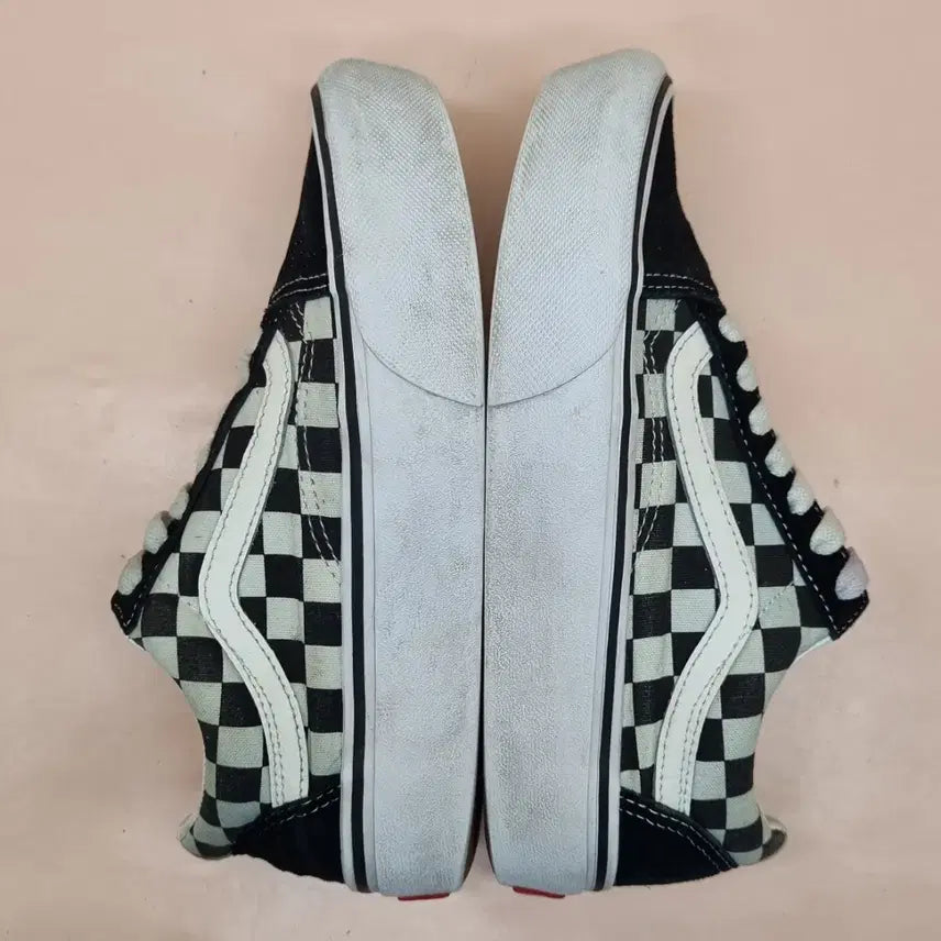 [BUNJANG] Vans Old Skool Checkerboard Sneakers 220 / 반스 올드스쿨 체커보드 스니커즈 220