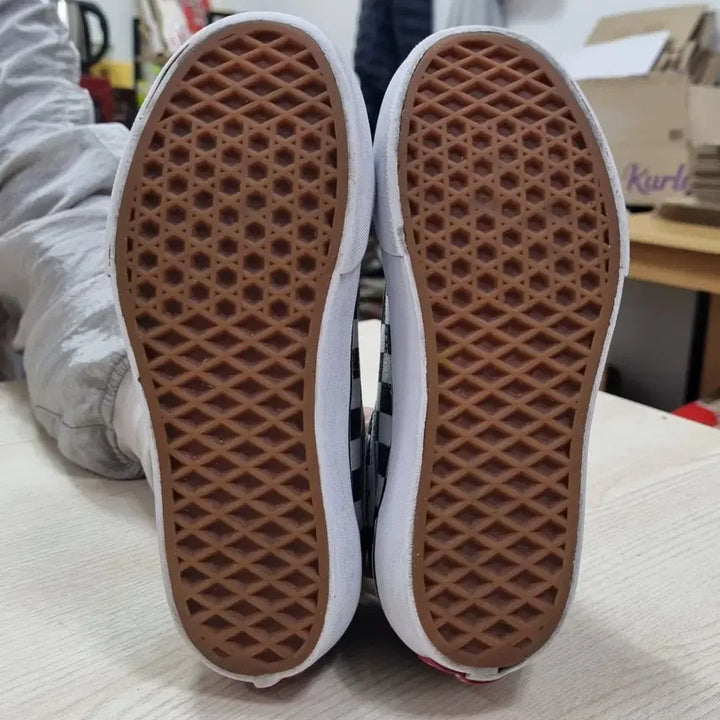 [BUNJANG] Vans Old Skool Checkerboard Sneakers 220 / 반스 올드스쿨 체커보드 스니커즈 220