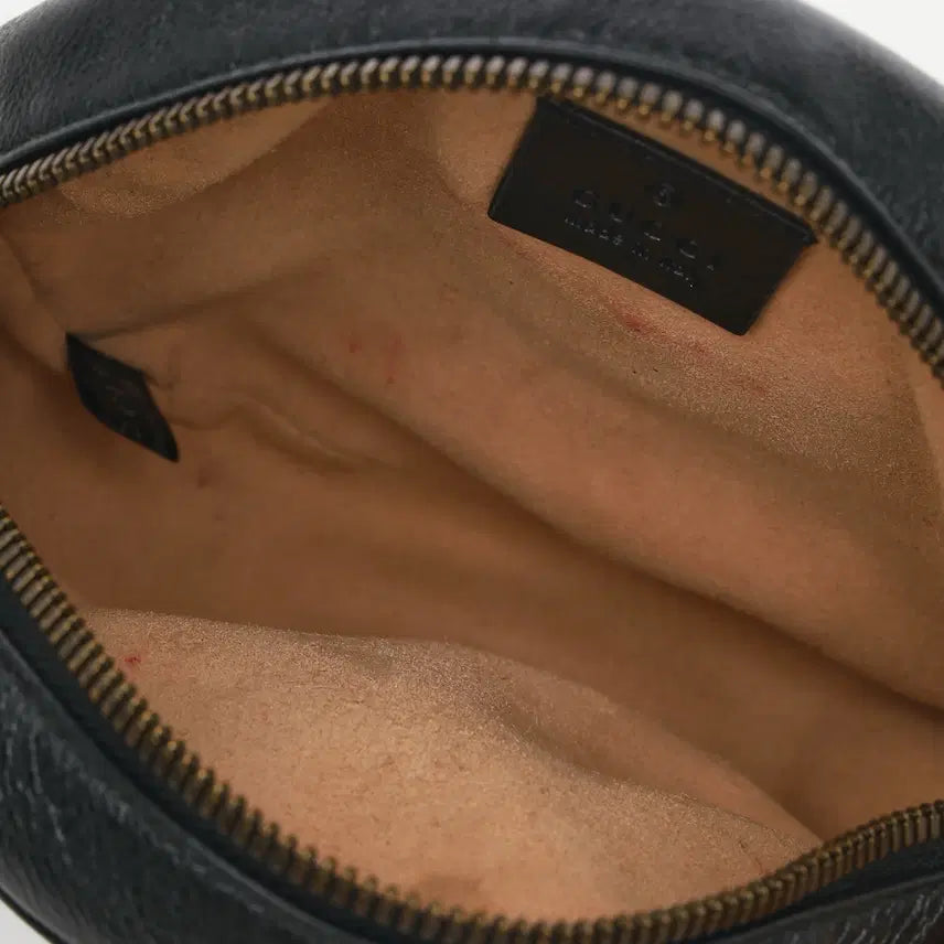 [BUNJANG] Gucci GG Marmont Round Shoulder Bag Mini Black / 구찌 GG 마몽 라운드 숄더백 미니 블랙