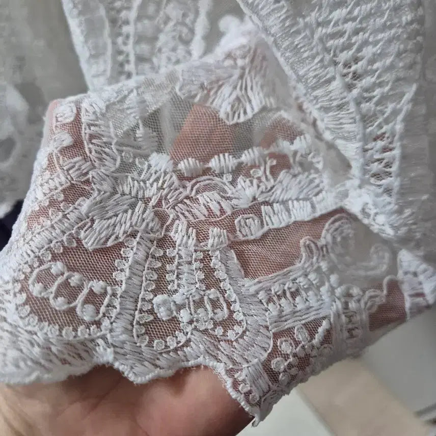 [SOLD OUT] 아이보리 레이스 롱 스커트