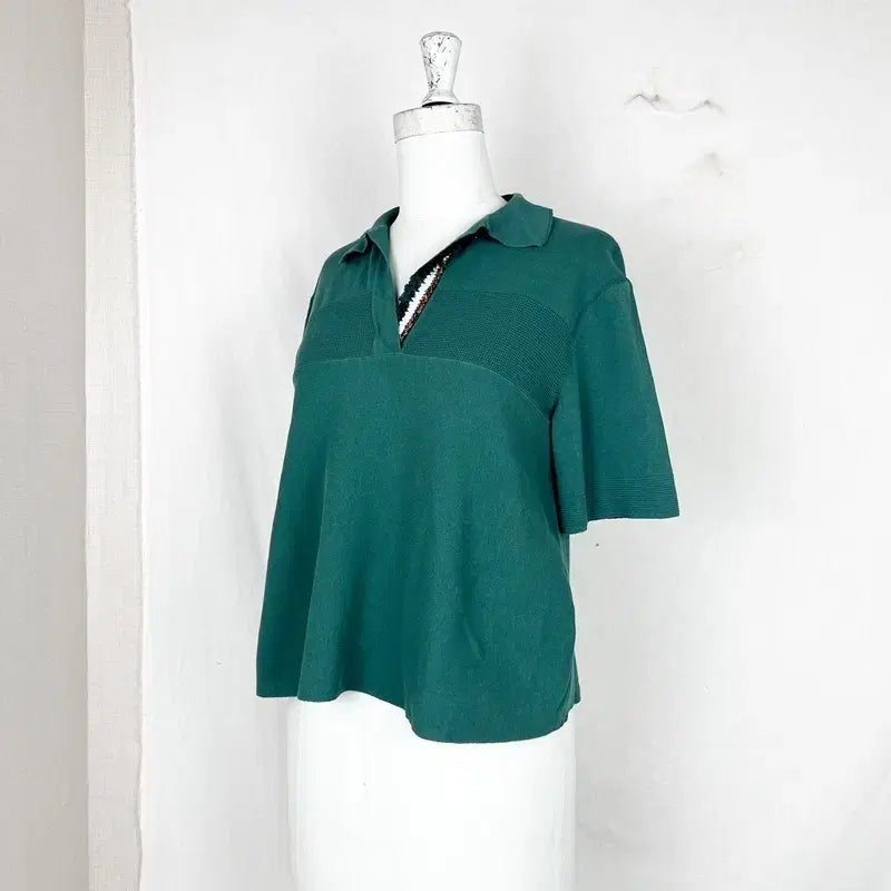 [BUNJANG] System Hanseom Loose Fit Short Sleeve Knit Top / 시스템/한섬 정품 반팔 니트 루즈핏 여F 90/라덴