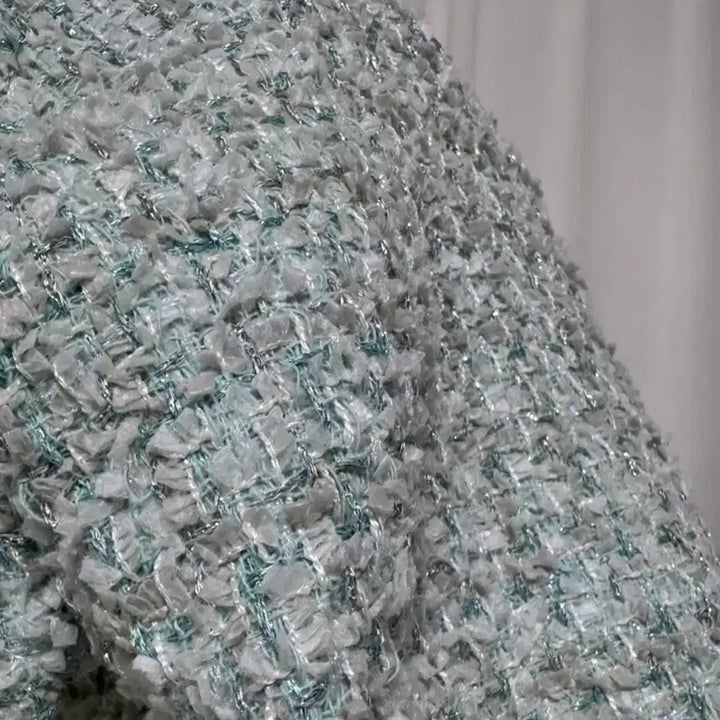 [BUNJANG] Mint Tweed Jacket / 민트 반팔 트위드 자켓
