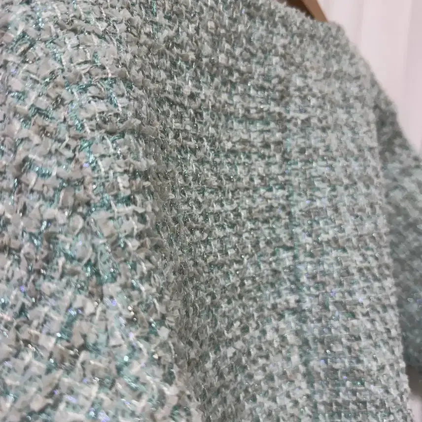 [BUNJANG] Mint Tweed Jacket / 민트 반팔 트위드 자켓