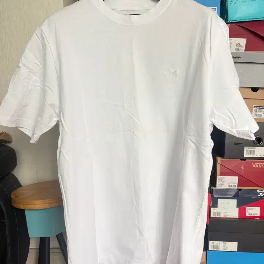 [BUNJANG] Stussy Embroidered Logo T-shirt White / [XL]스투시 자수로고 반팔 티셔츠 화이트