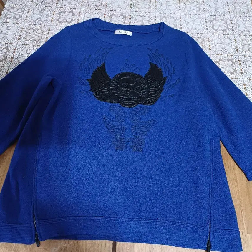 [BUNJANG] SJSJ Cobalt Blue Round Neck Shirt / SJSJ 코발트블루 라운드셔츠
